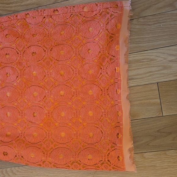 Pre-loved Gabby Skye Orange Lace Midi Dress Size 10 - Picture 9 of 10